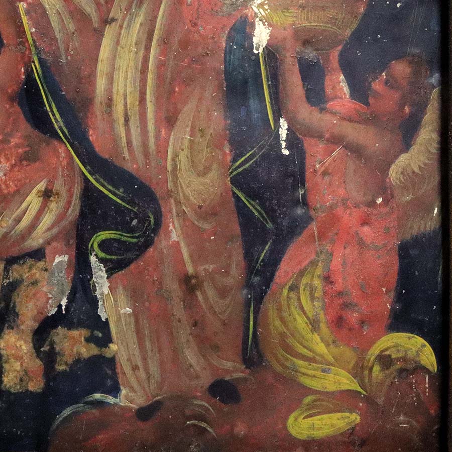 ☆いい楽 特別出品☆イコン「聖母子像」ブリキ メキシコ 19世紀 イコン