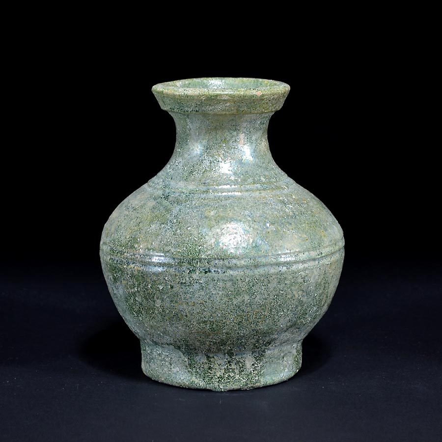 漢 緑釉 壺 MA324 - 陶芸