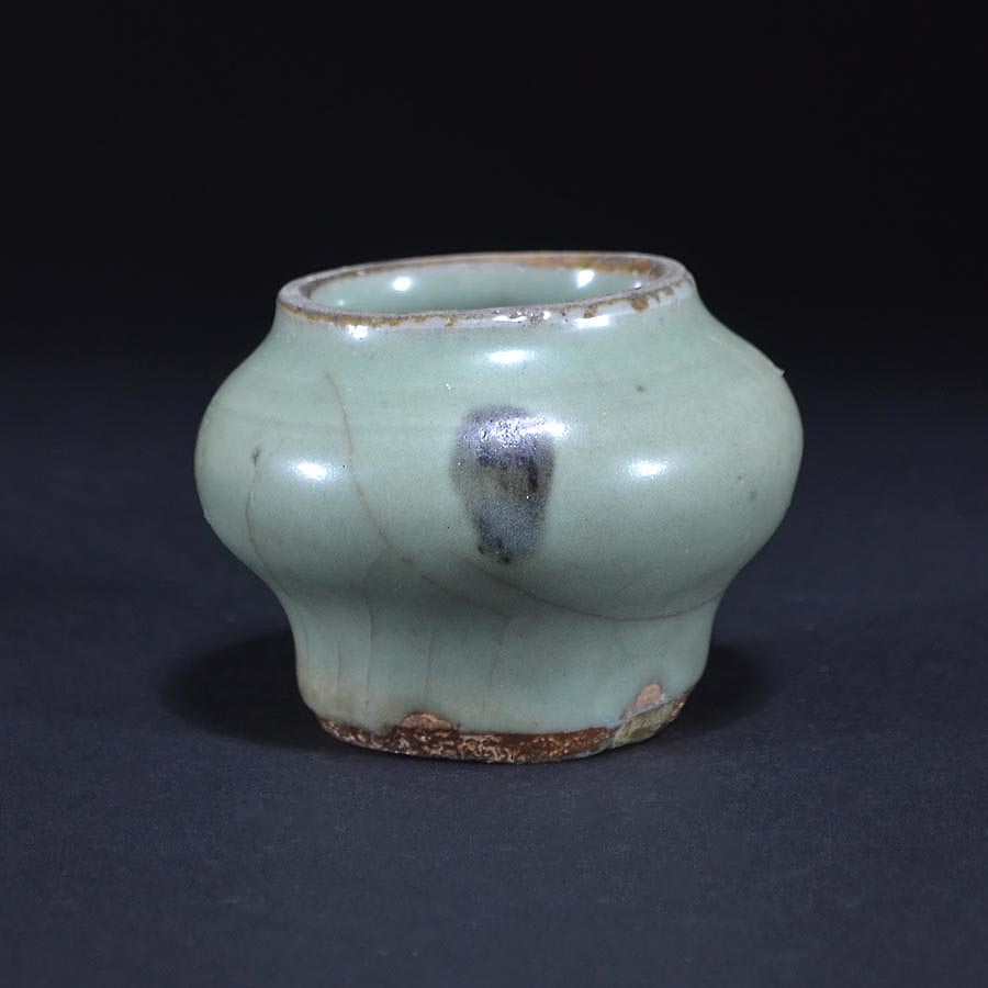 元時代龍泉窯飛青磁小花瓶 （☆いい楽 特集中国美術☆飛青磁小壺